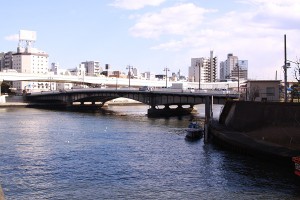 神田川、隅田川に合流