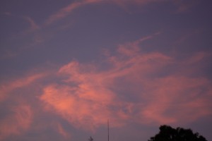 染まる雲