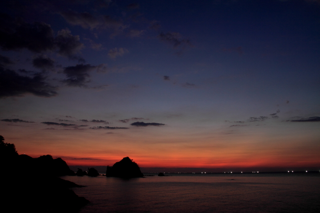 浦富　漁火