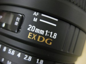 シグマ　AF20/1.8EXDG　ニコン用