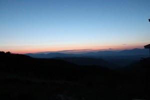 御嶽山　朝焼け