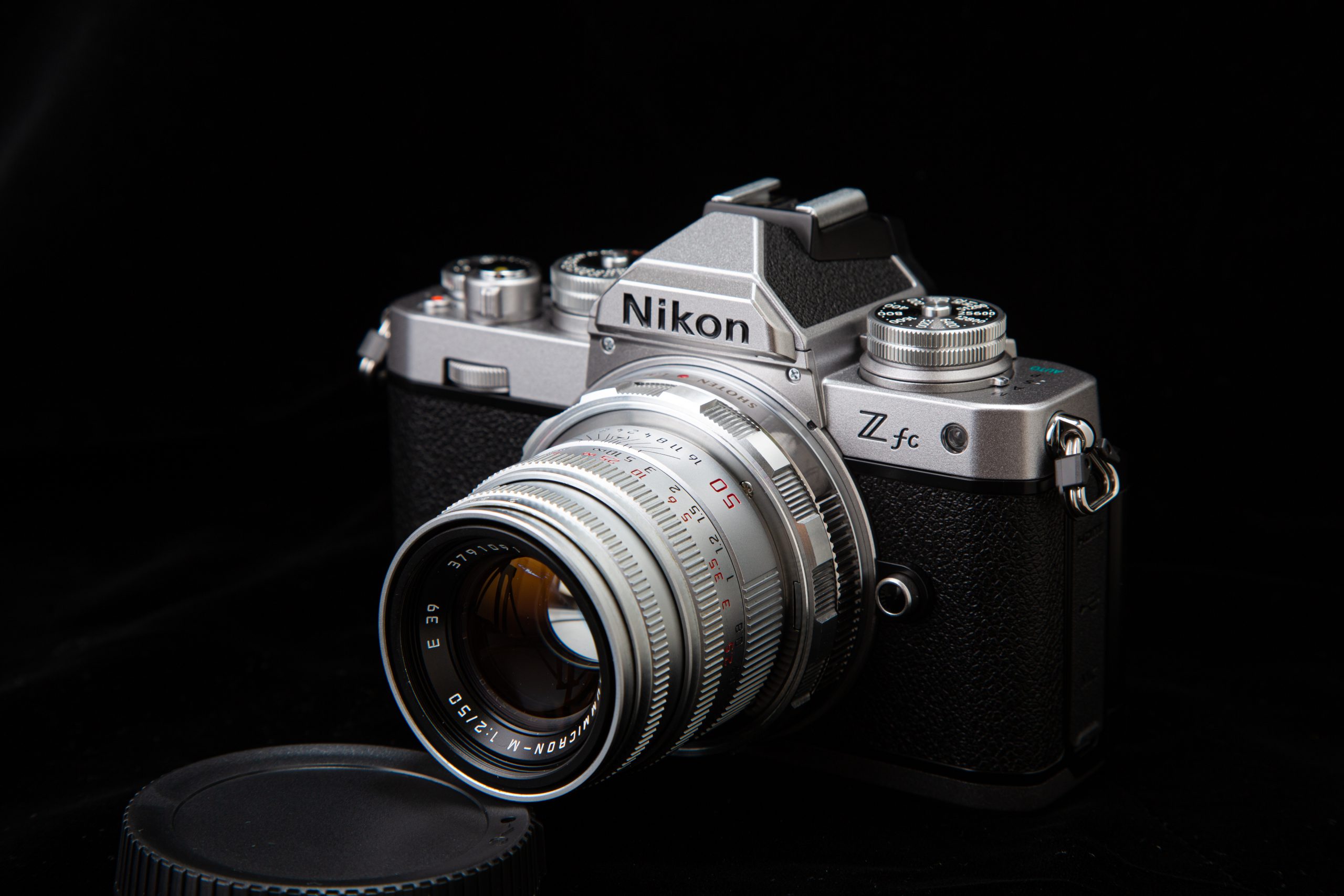 Nikon Z fc+ズミクロン M50mm F2 レンズフード組込 シルバー (2)