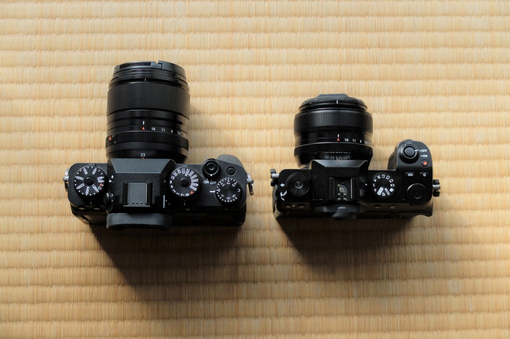 X-T4とX-S10軍幹部ダイヤル回り比較