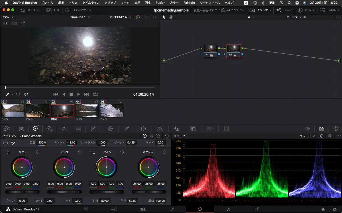 SIGMA fp CinemaDNGをDavinci Resolveで編集