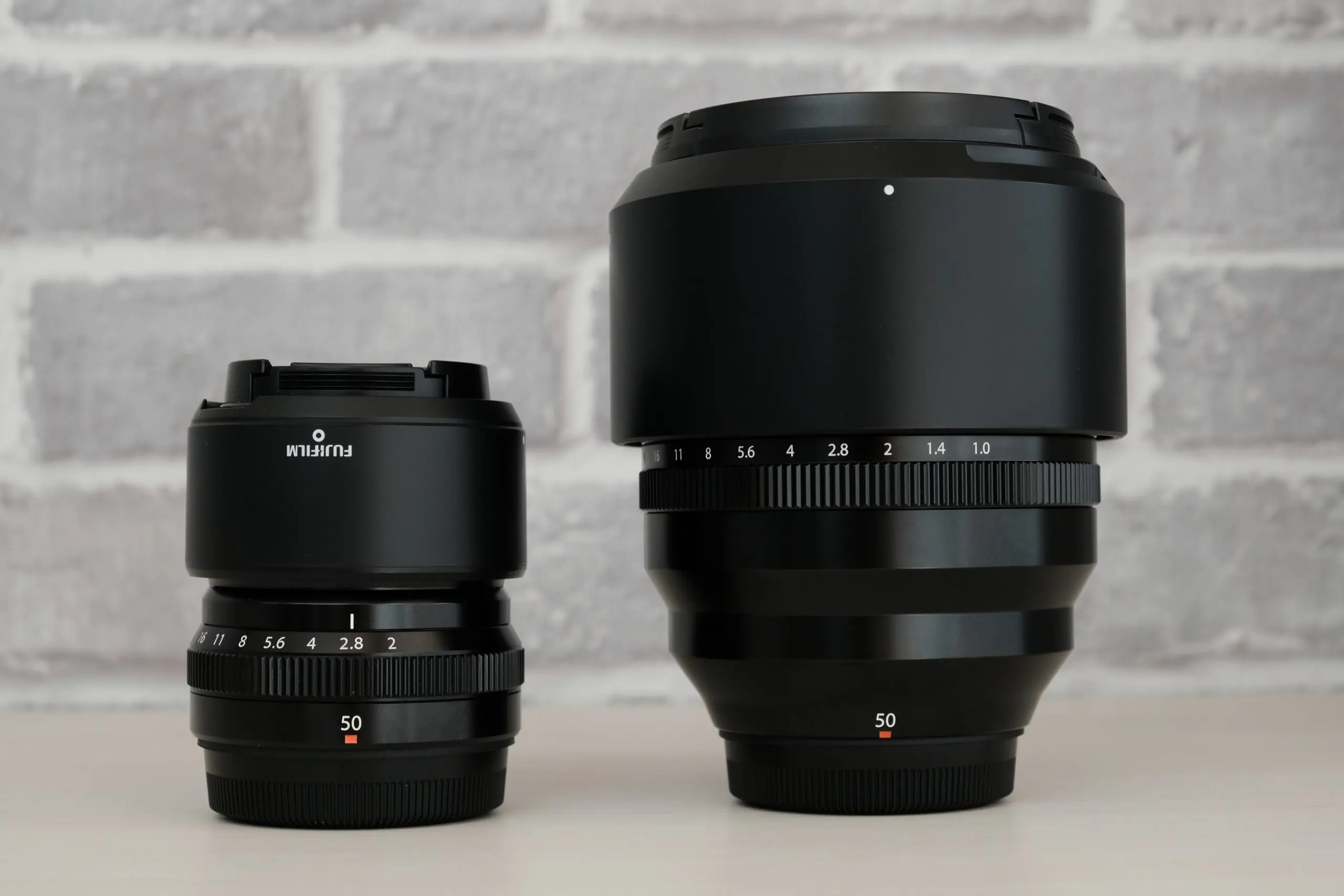 XF50mmF1.0 R WR　XF 50mm F2 R WRと比較